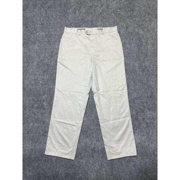 John W. Nordstrom Men's Straight Dress Pants Size 35x32 Beige Light Wash Pants - Picture 1 of 11